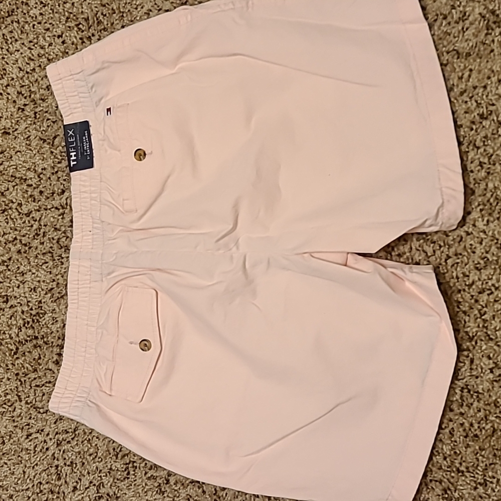 Tommy Hilfiger pastel pink stretch shorts